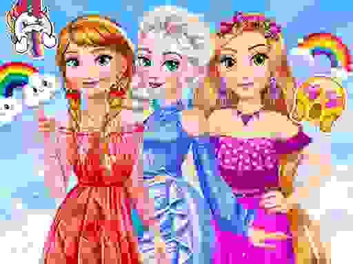 ПРИНЦЕССЫ РАДУГА DRESSUP